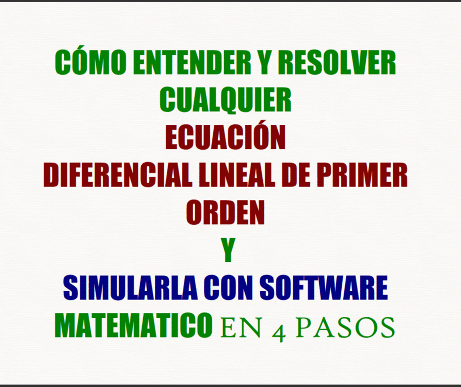 Cómo entender y resolver cualquier Ecuación Diferencial Lineal de 1er Orden y simularla con software en 4 pasos - Imagen 2